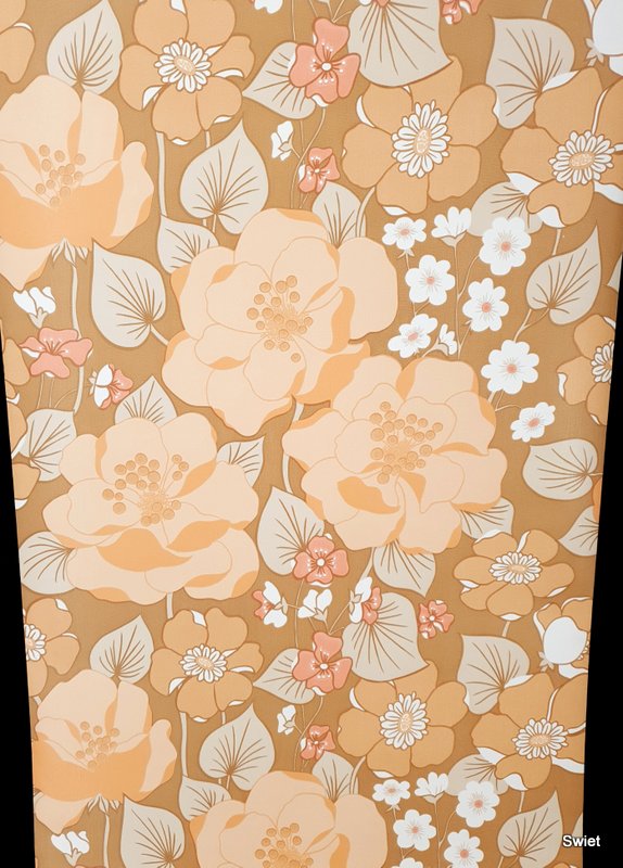 70s grote bloemen behang