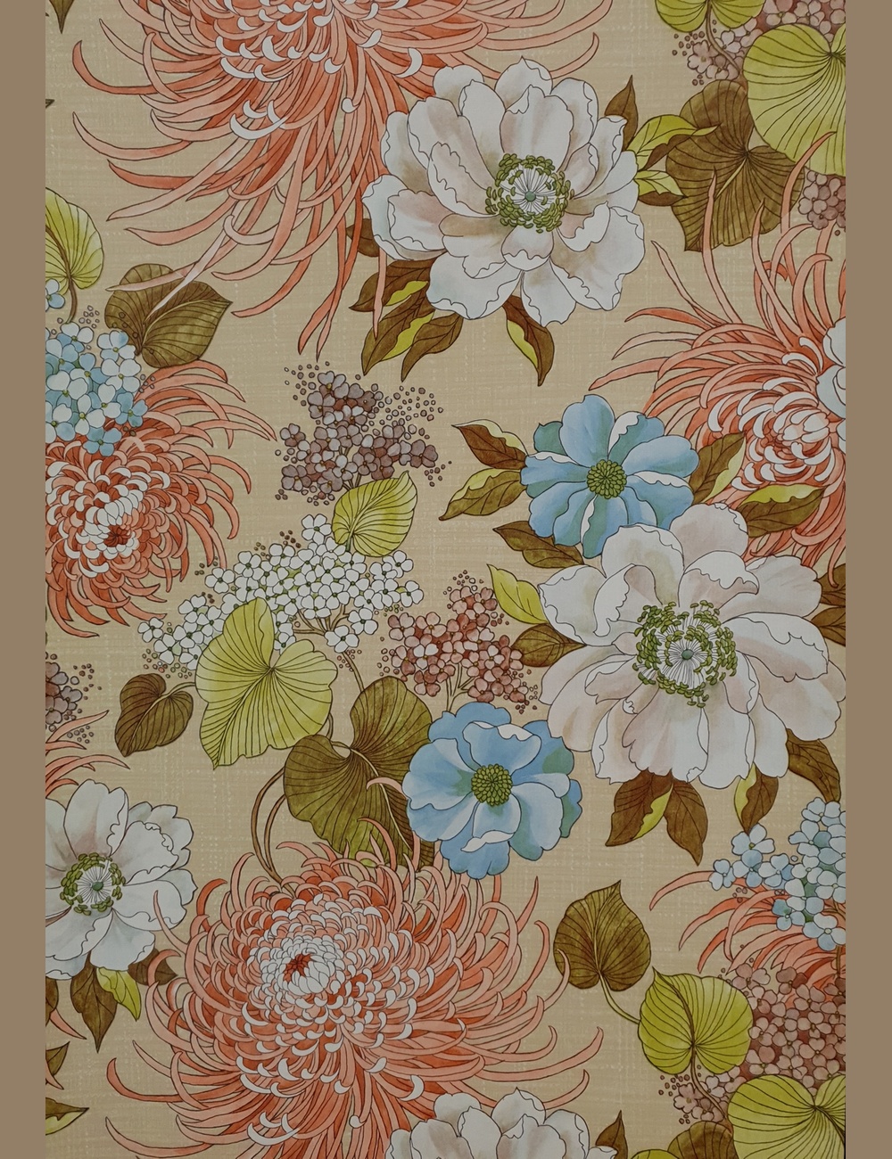 Super seventies bloemenbehang