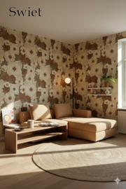 Warm 70s bloemen behang