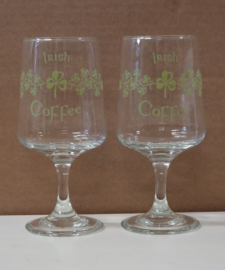 2 vintage Irish Coffee glazen