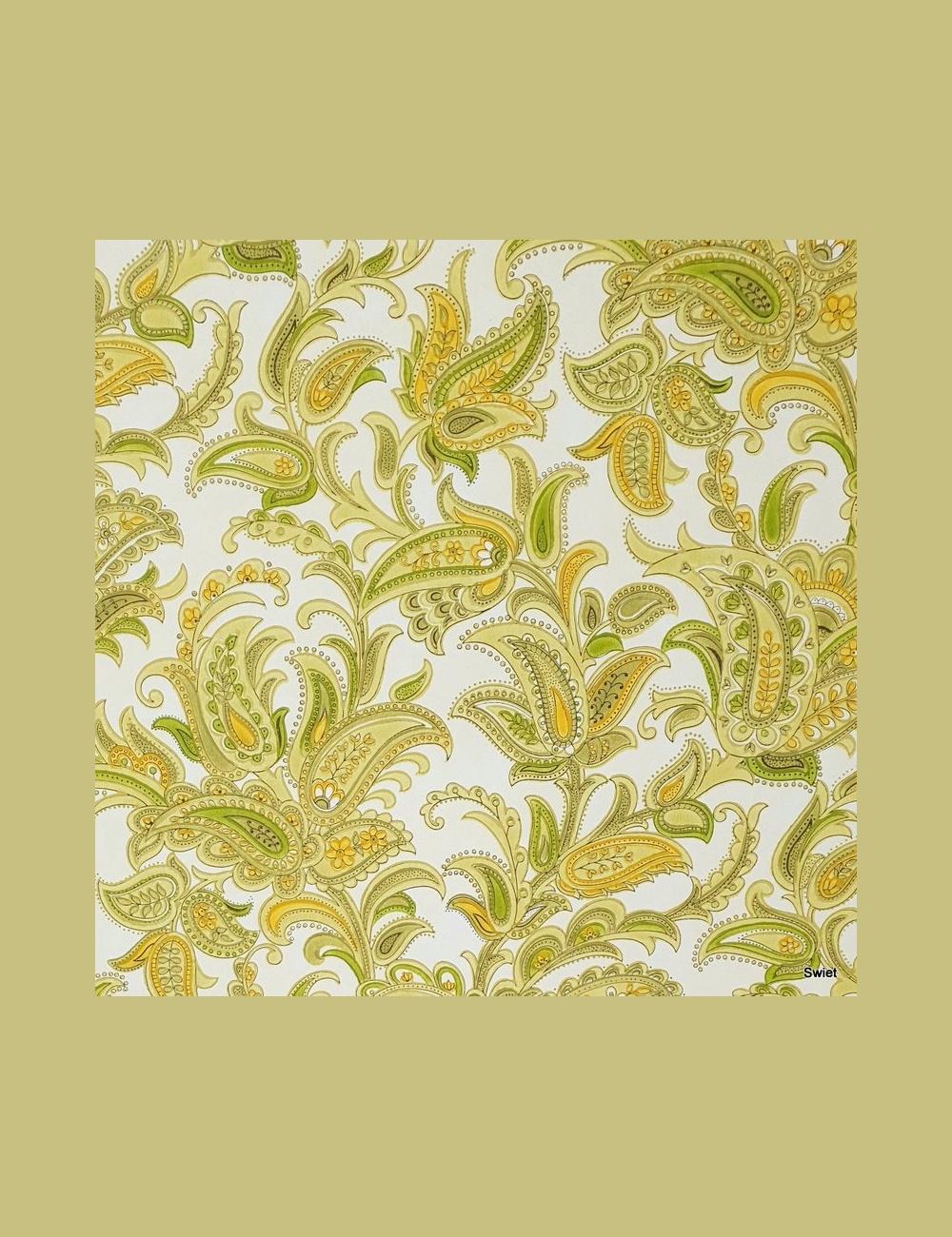 Paisley retro behang