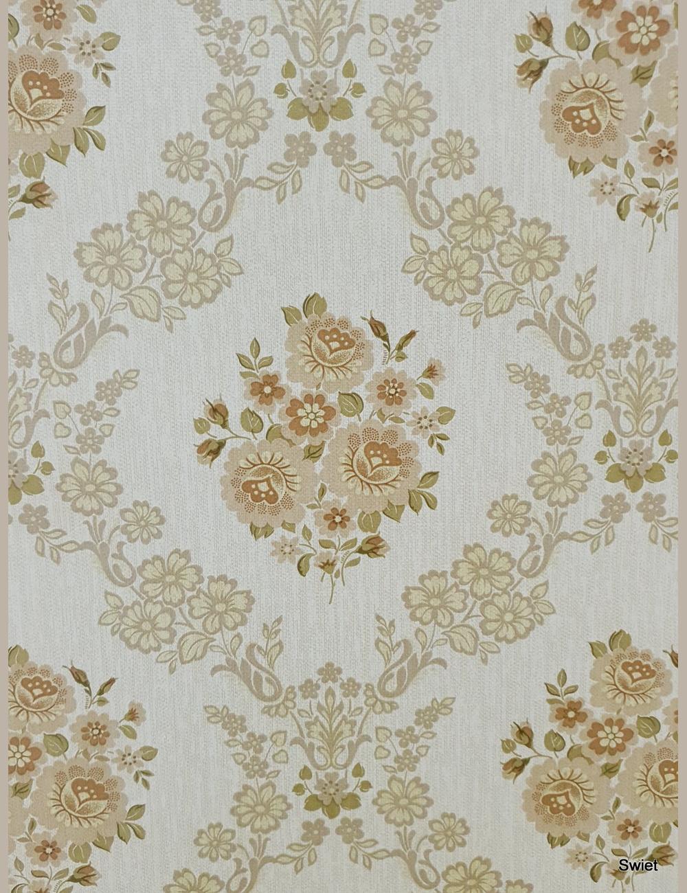 Beige bloemmedaillons