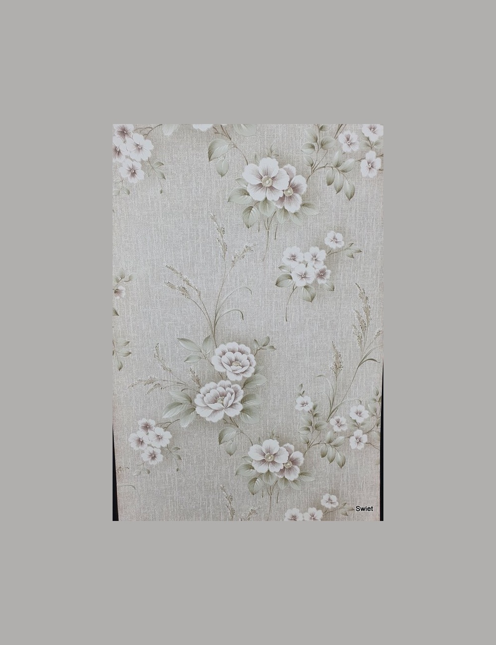 Jutelook bloemen behang