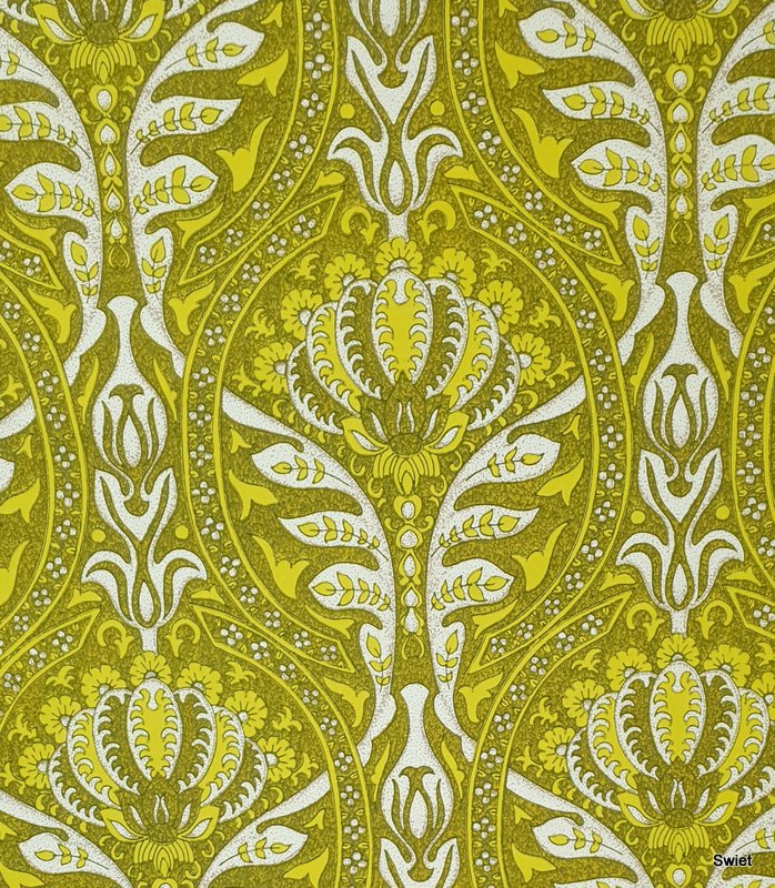 Groen paisley behang