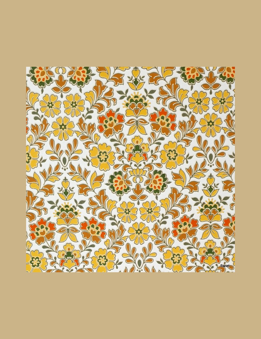 Vintage bloemenbehang