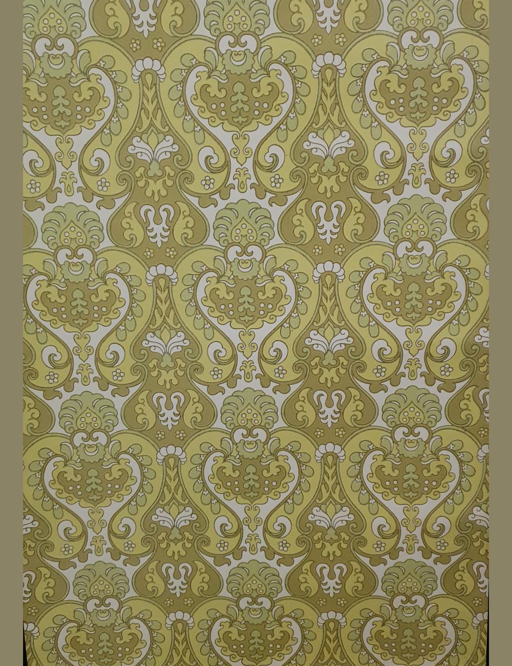Groen vintage barokbehang
