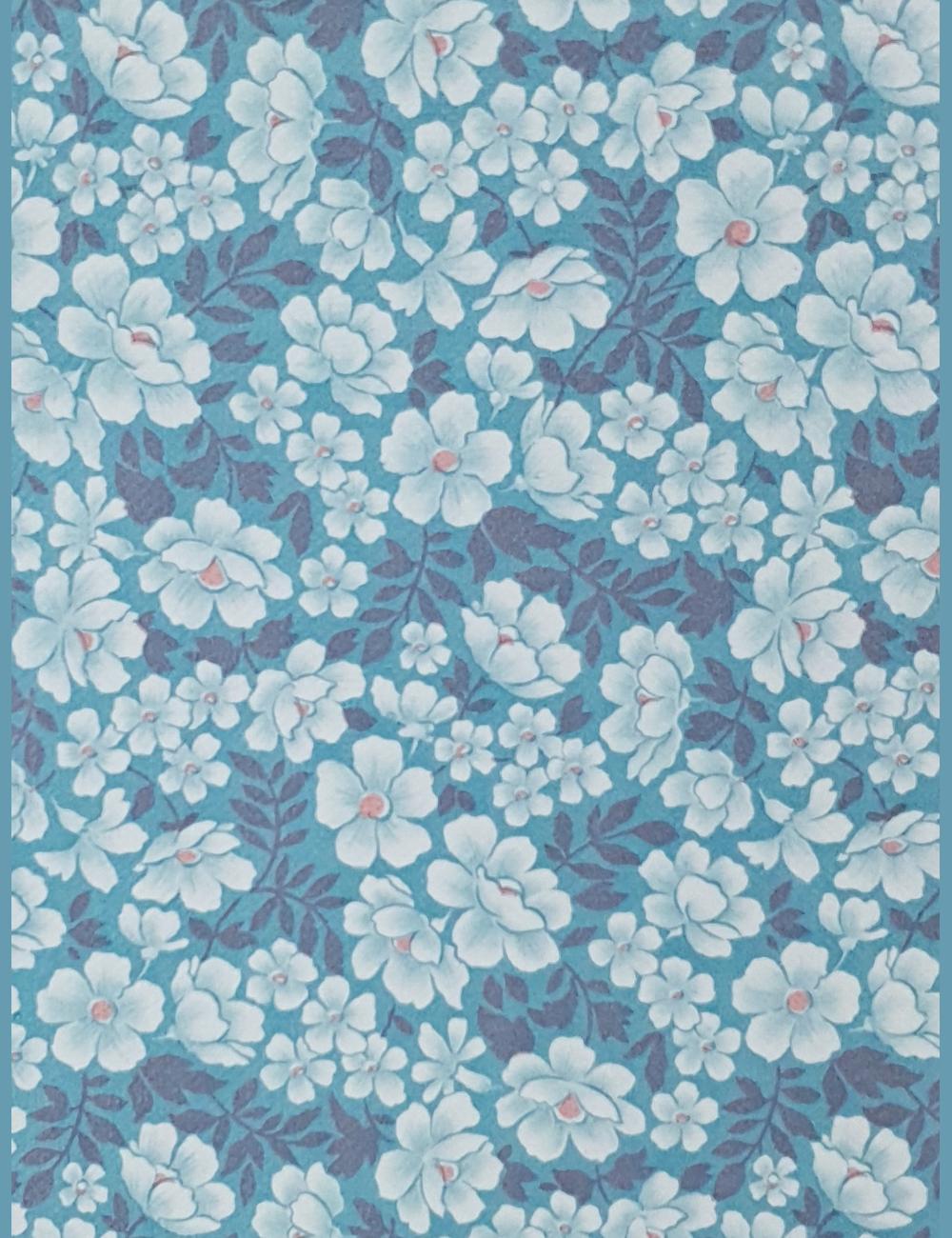 Jeans blauwe bloemen print