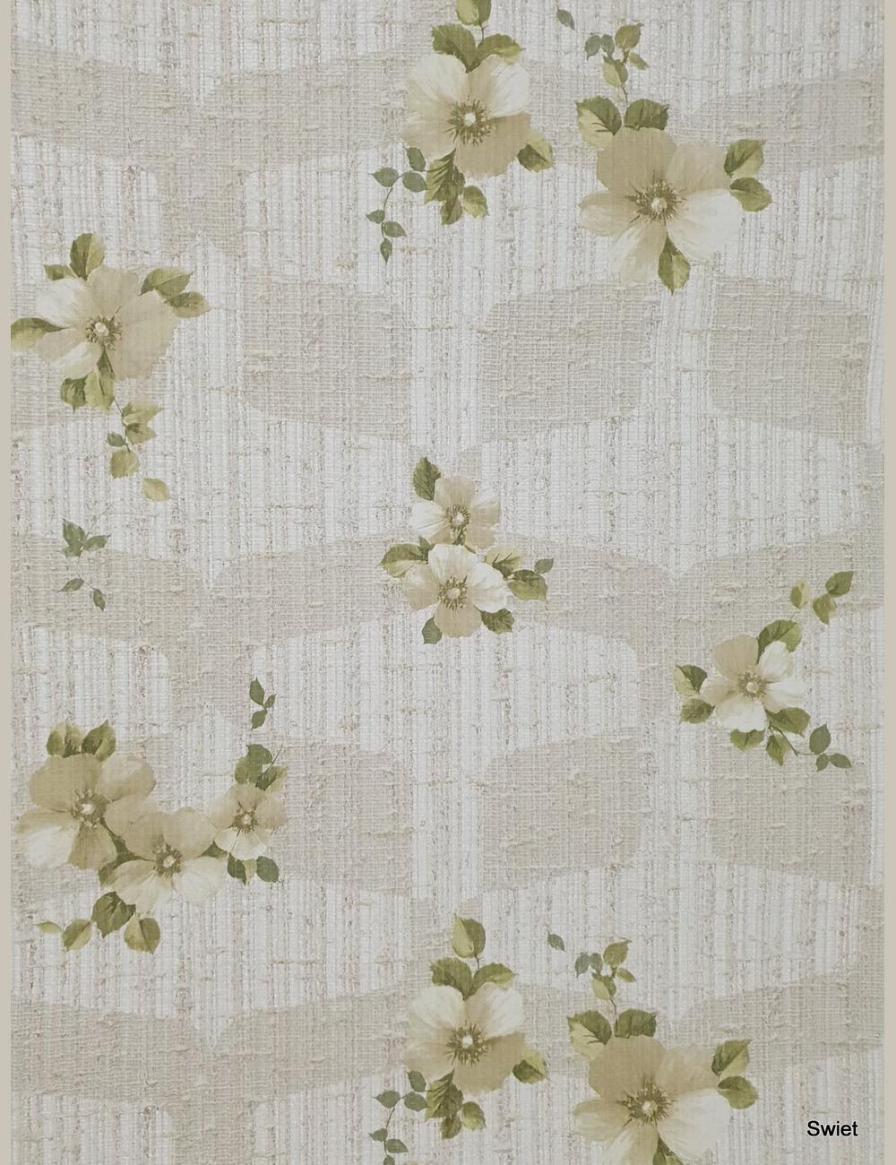 Beige bloemen  jutelook