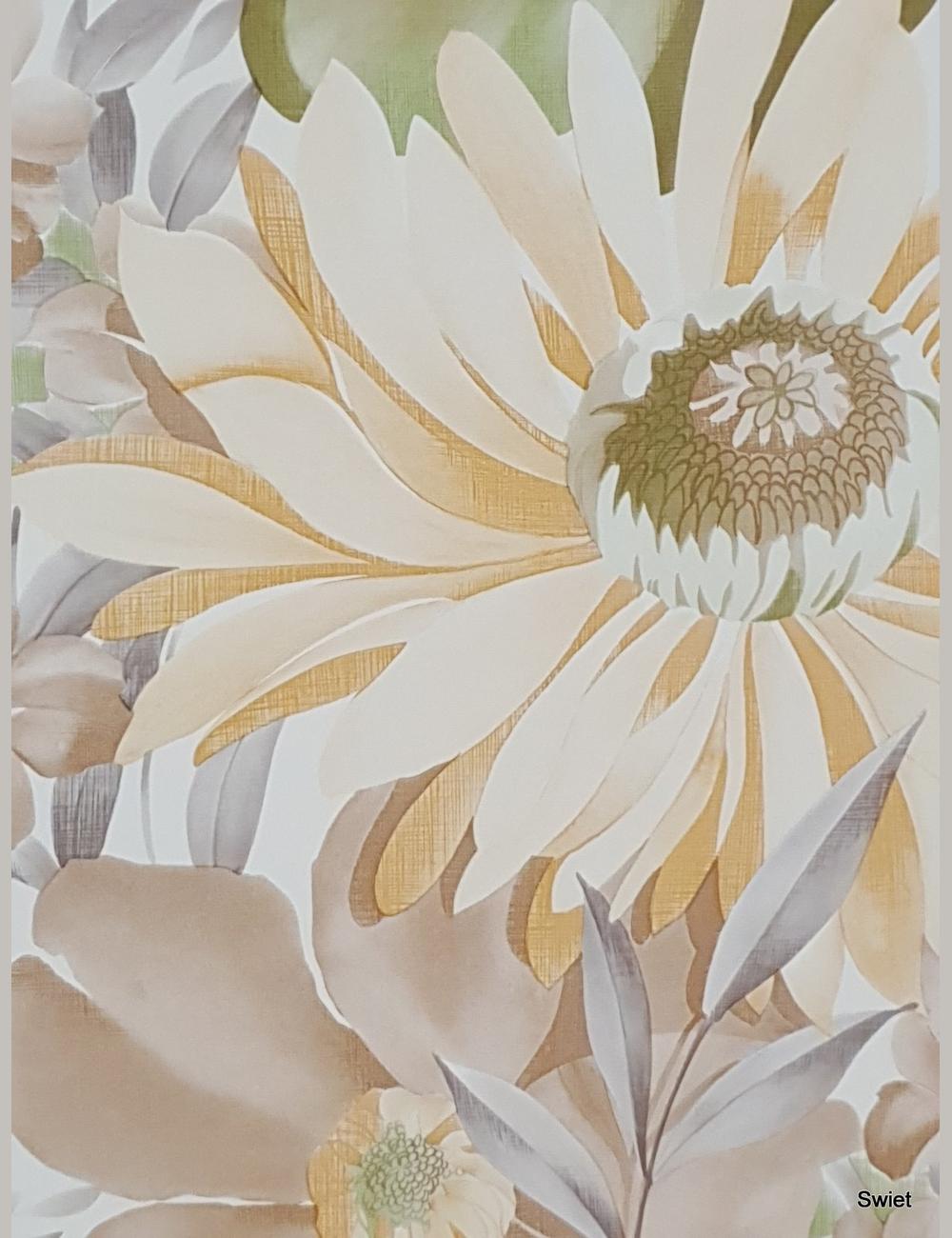 70s bloemen + vlinders