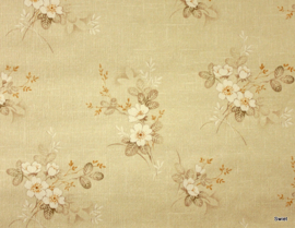 Jutelook bloemen behang