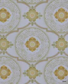 Retro medaillon behang