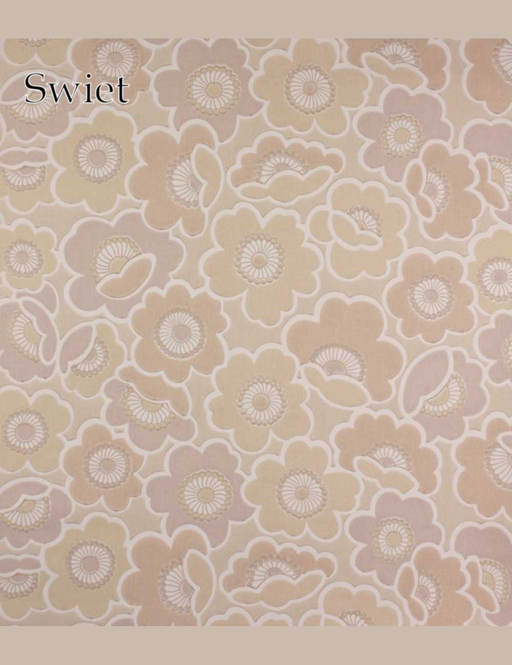 Retro bloemen Behang