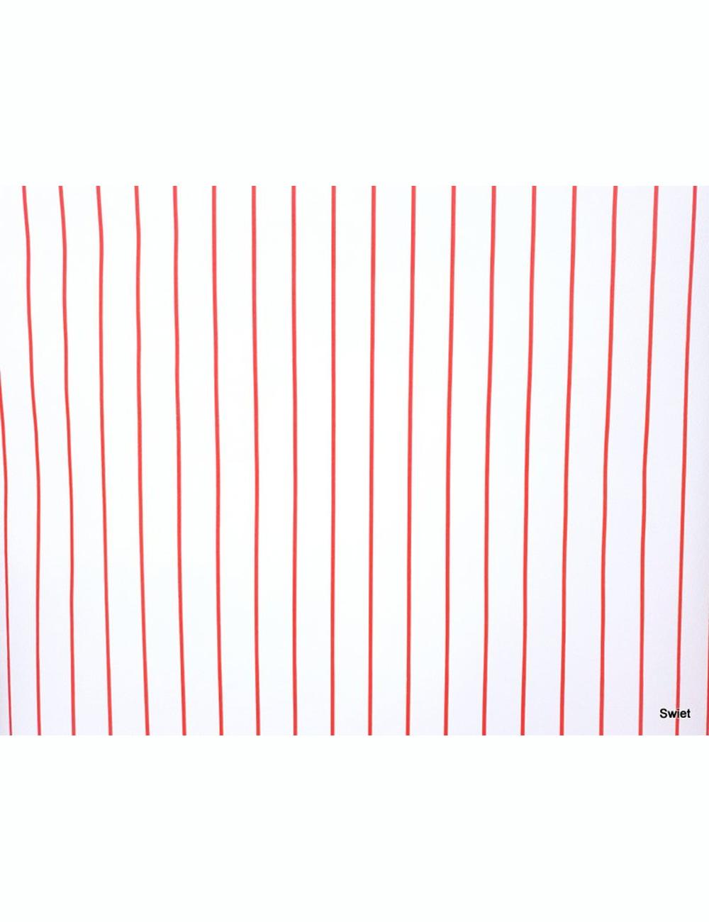 Wit rood gestreept behang