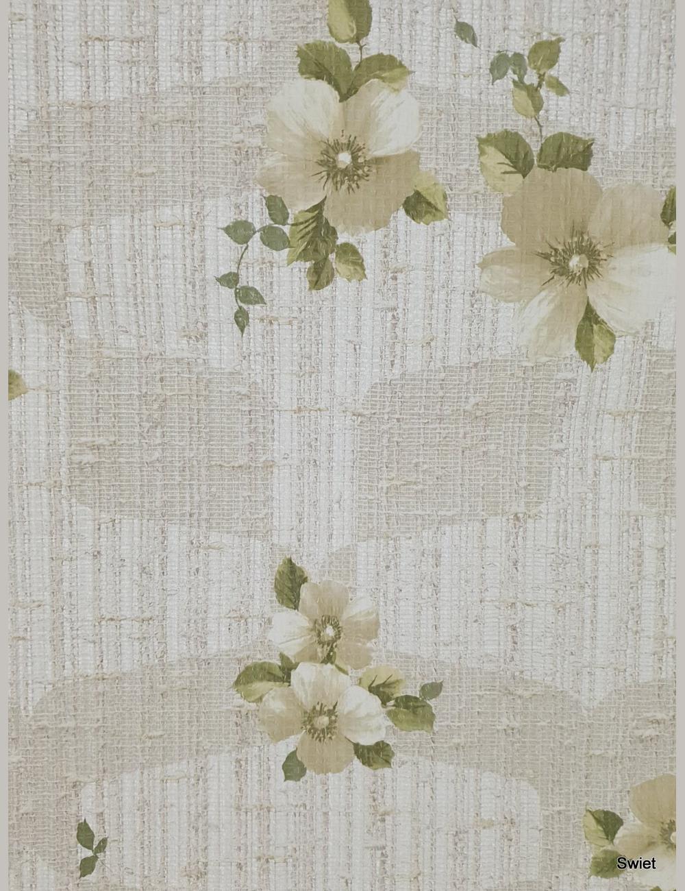 Beige bloemen  jutelook