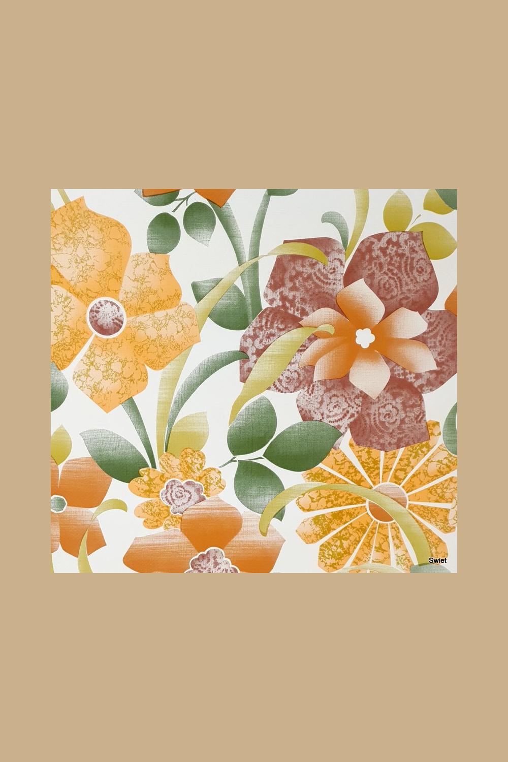 Super 70s bloemenbehang