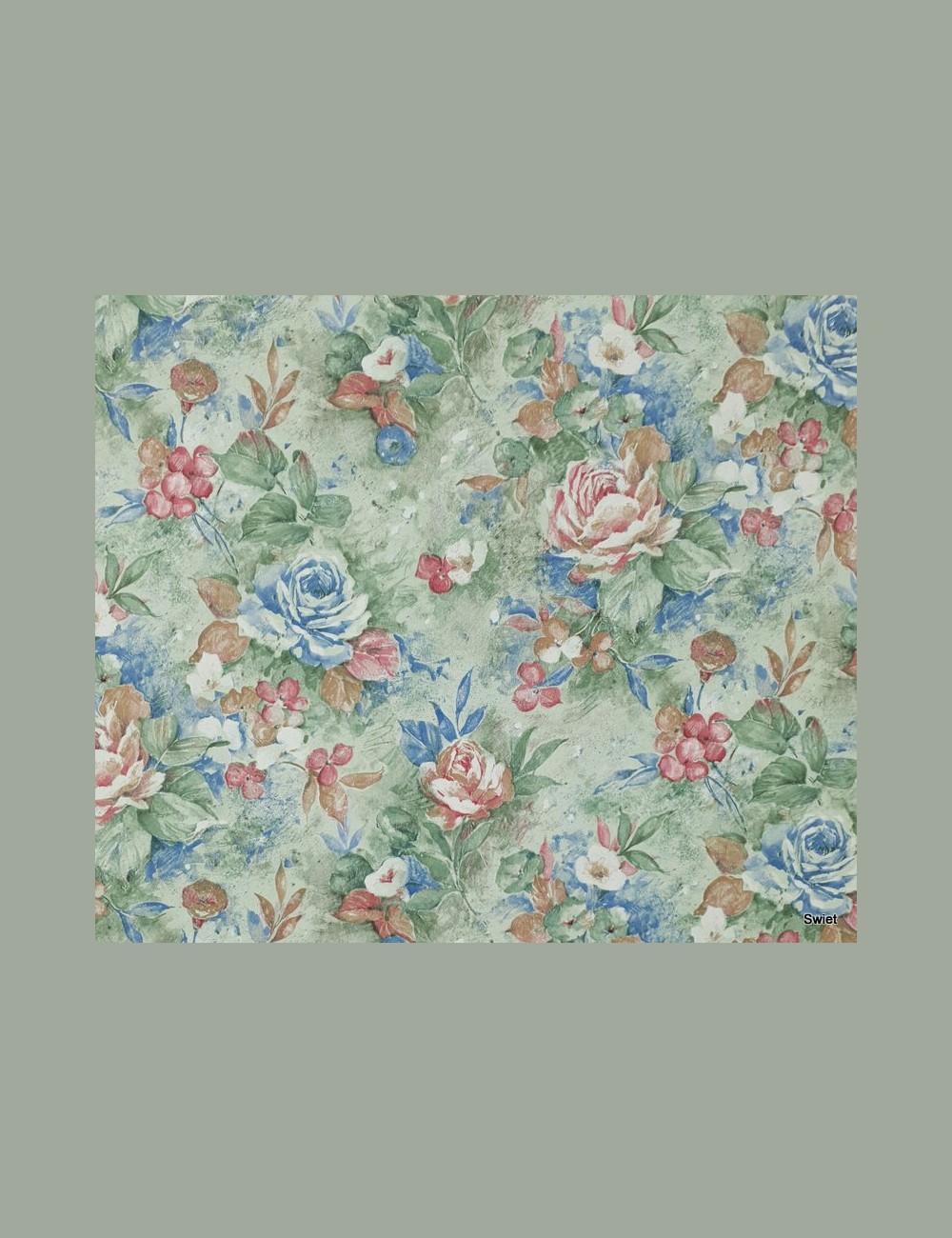 Brocante bloemenbehang