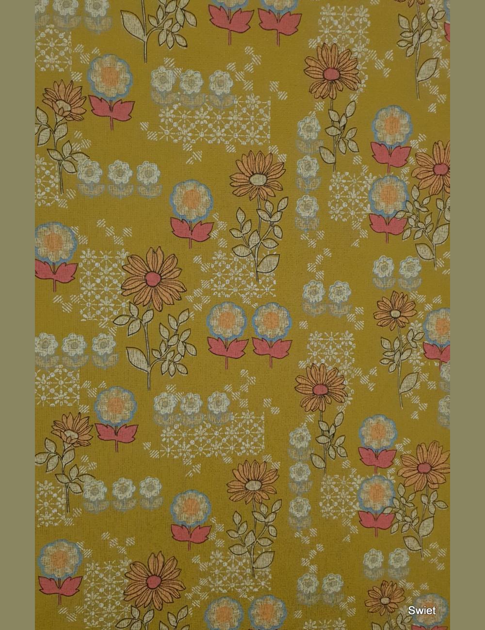 Grafisch 60s bloemenveld