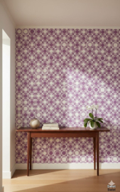 Paars grafisch behang