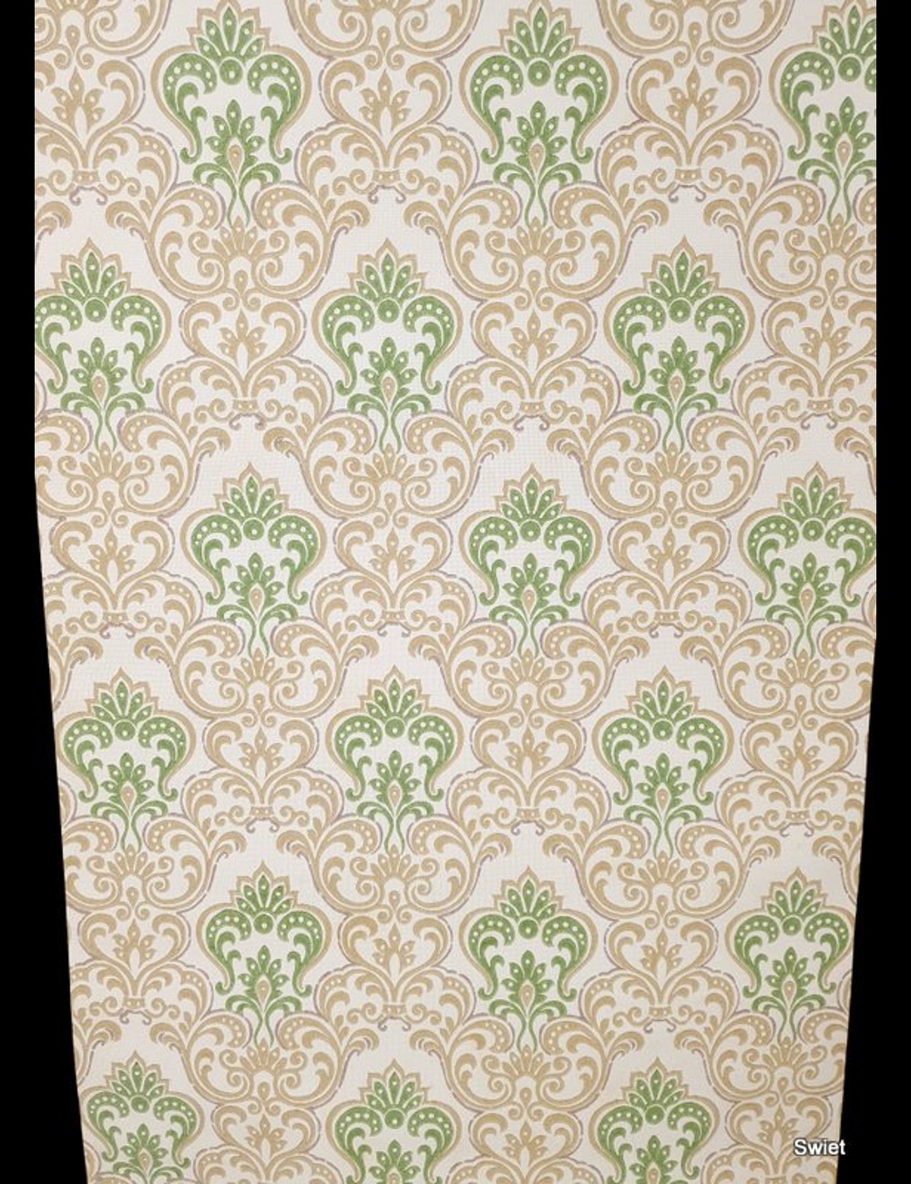 Barok groen behang