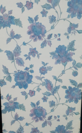 Brocante bloemenbehang