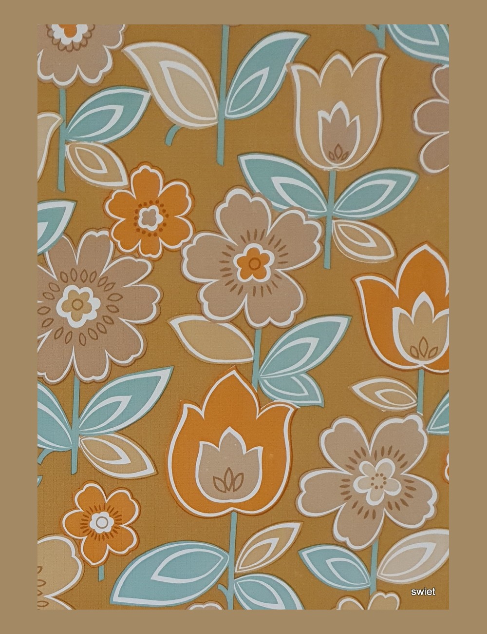 Vintage bloemen behang