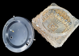 Vintage amberkleurige plafonniere