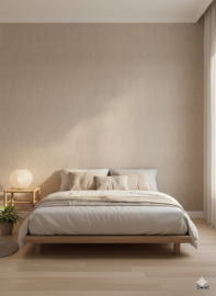 Echt beige jute behang