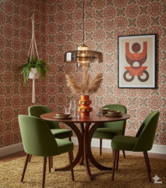 Vintage medaillon behang