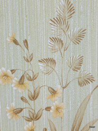 Subtiel bloemen behang