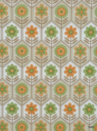 70s bloemen behang