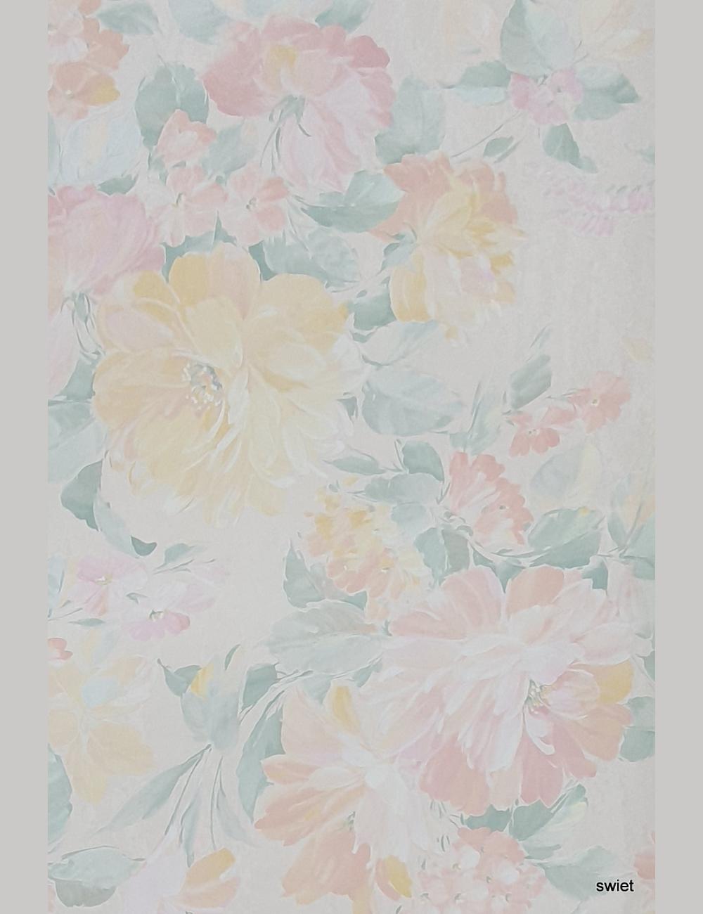 Nineties bloemen behang
