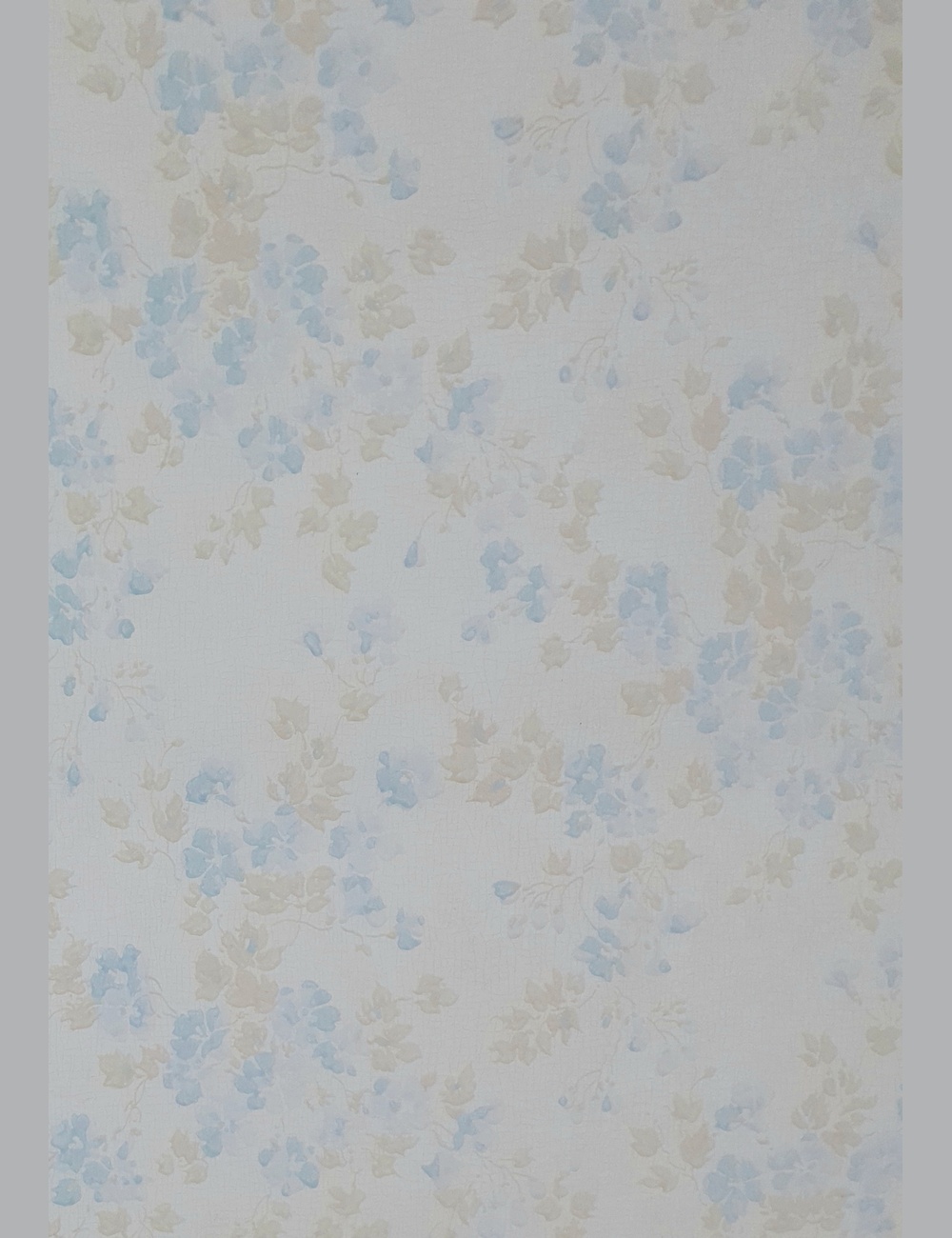 Baby blauw bloemetjes behang
