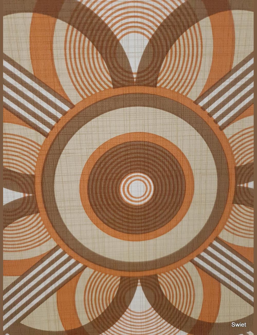 70s grafisch bloemen behang