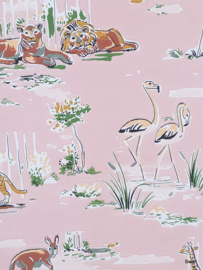 Roze dieren behang