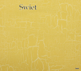 Geel craquelé behang