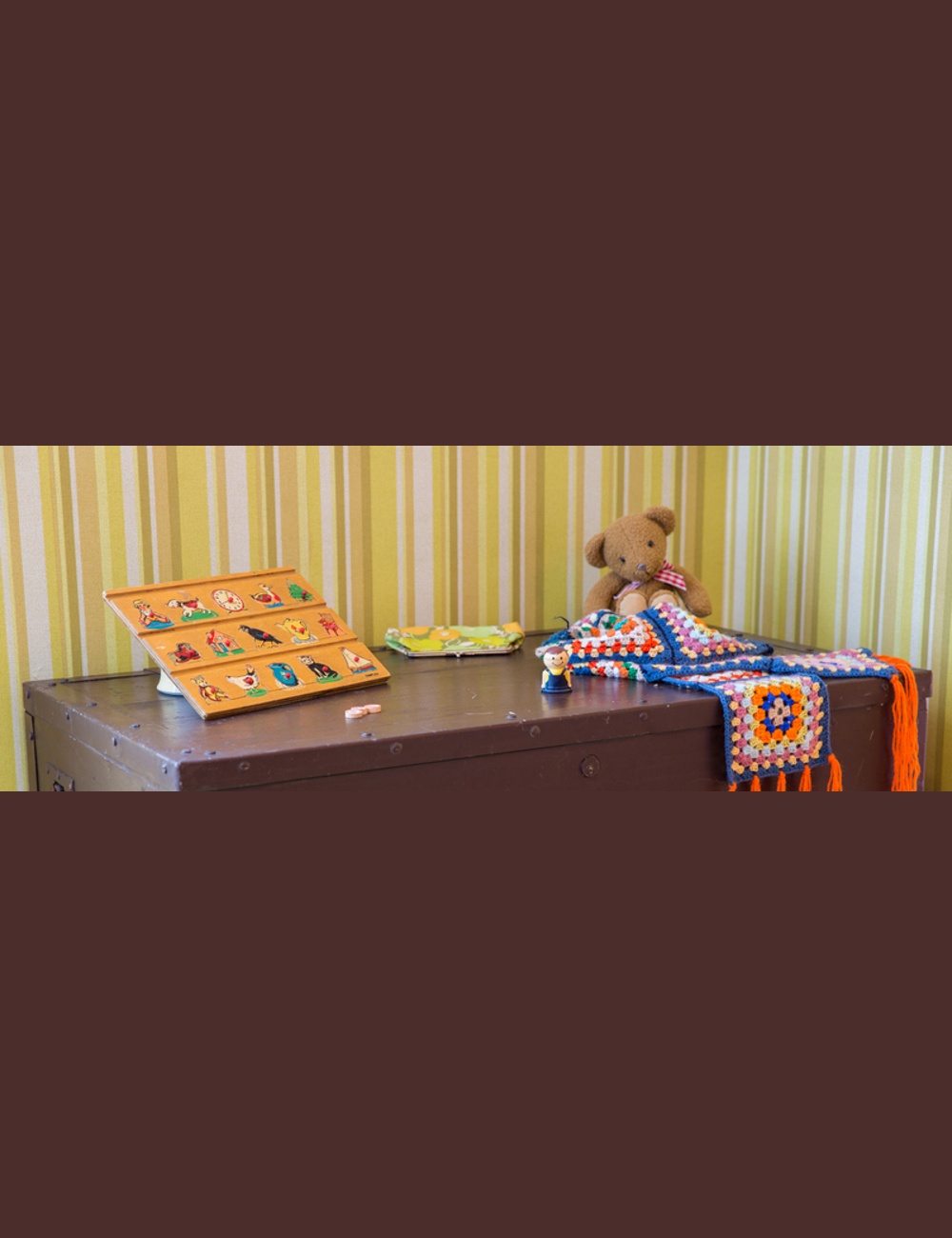 Streepjes retro Behangpapier