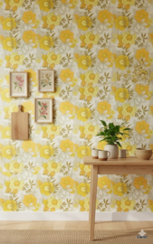 Zonnig bloemenbehang