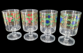 Luminarc borrelglaasjes met bloemen