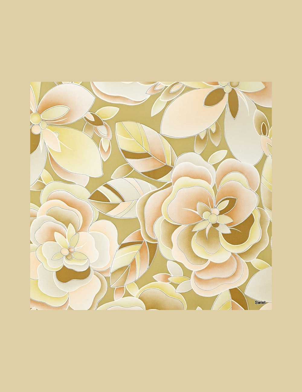 Super vintage bloemen behang