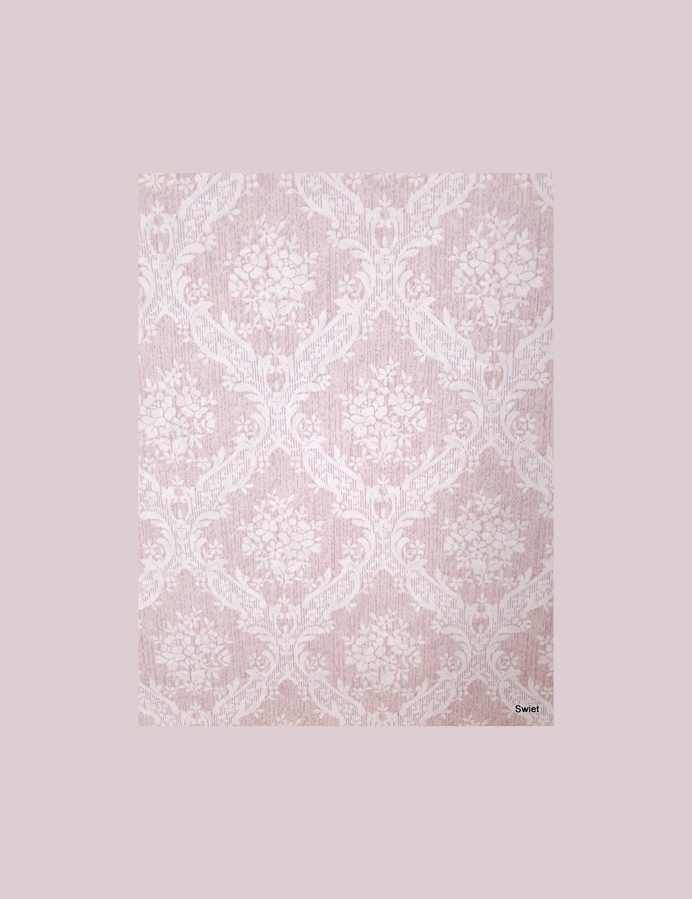 Oud roze barok behang