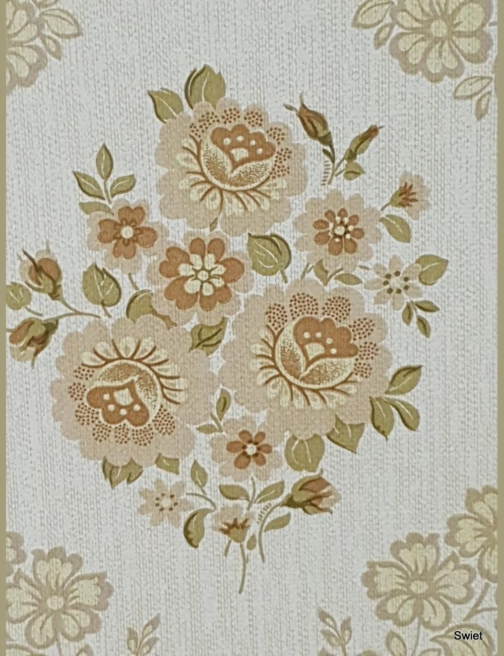 Beige bloemmedaillons
