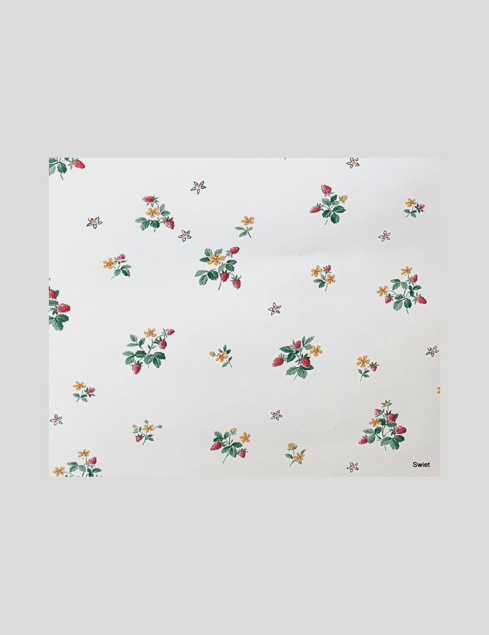 Vintage aardbeien behang