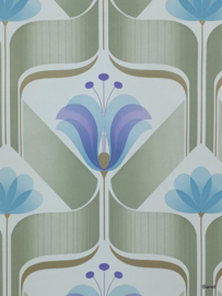 Vintage behang bloemen