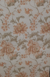 Brocante bloemenbehang met structuur