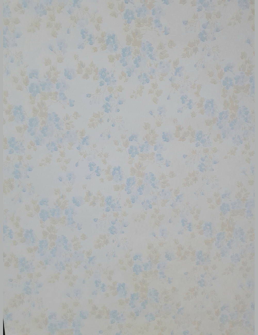 Baby blauw bloemetjes behang