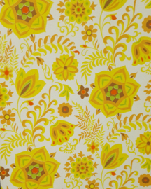Groovy seventies bloemen behang