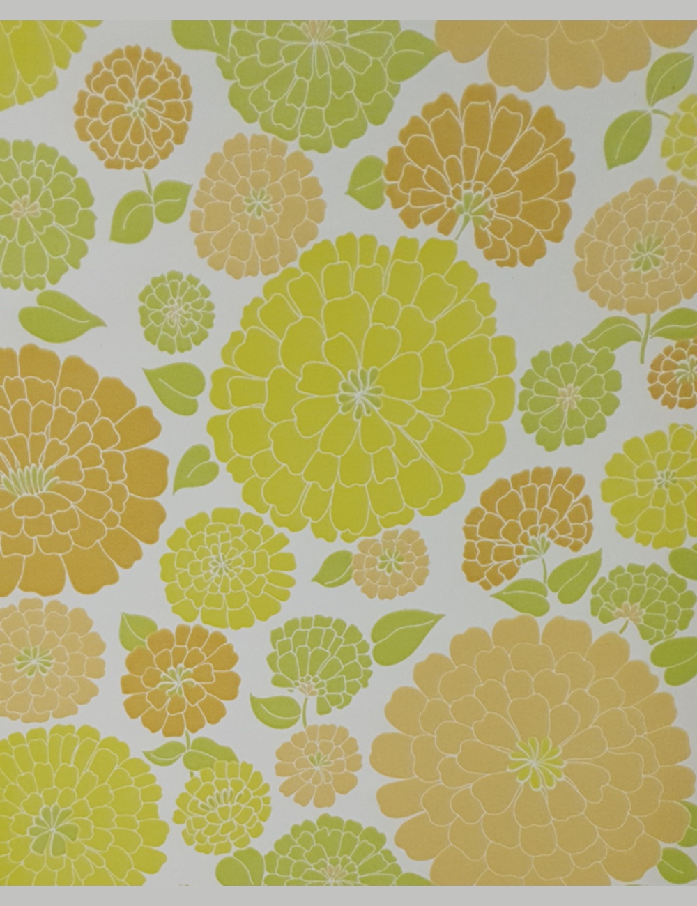70s grote bloemen behang