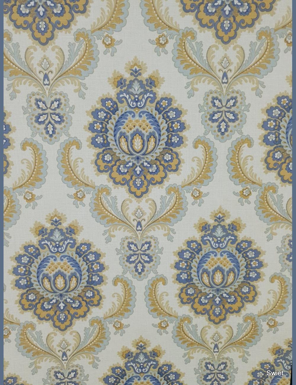 Blauw met goud barok
