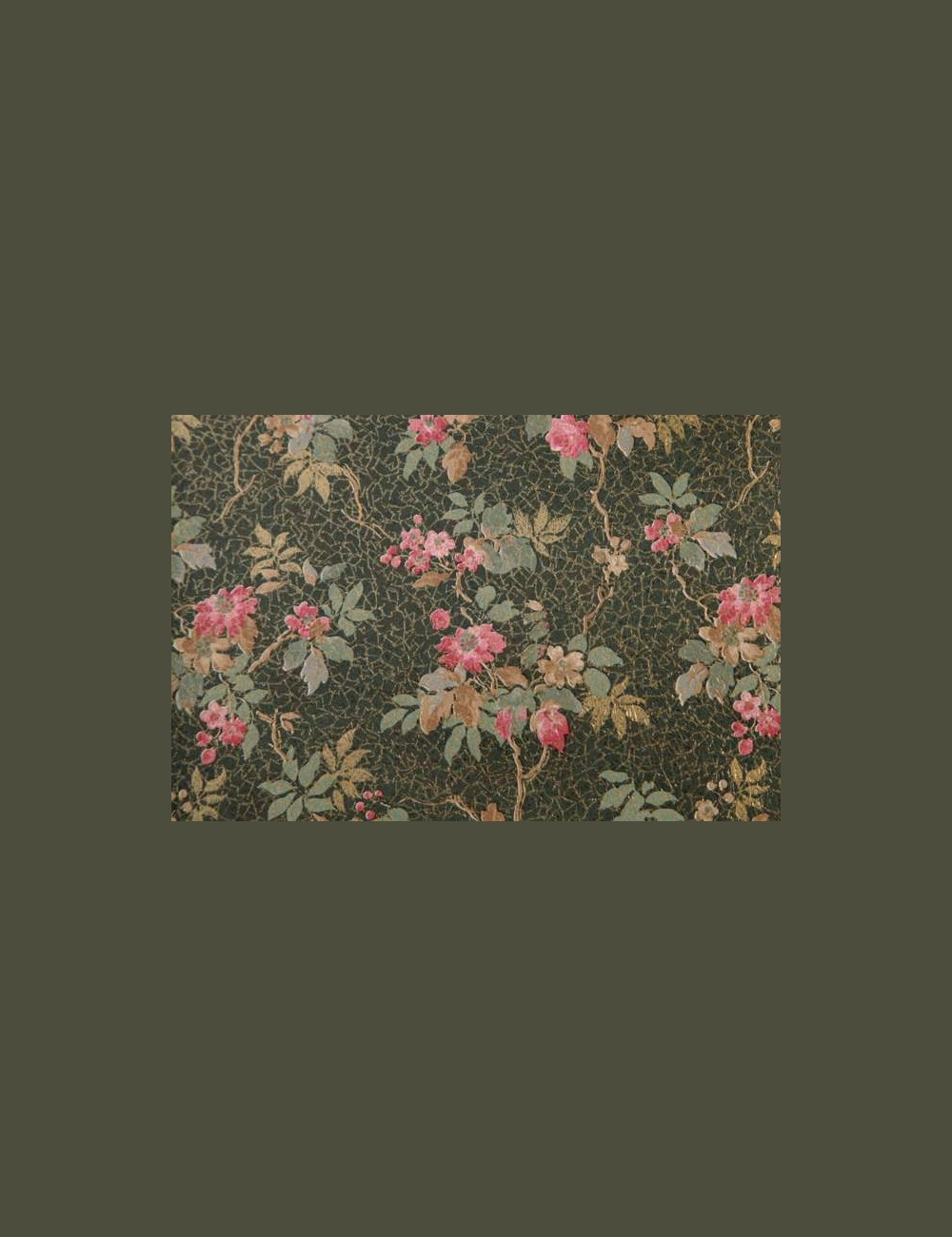 Bloemenbehang met goud