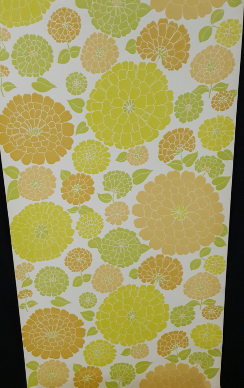 70s grote bloemen behang